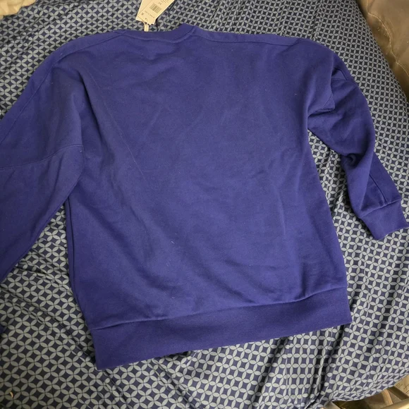 Lacoste Men's Vibrant Blue and Orange Crewneck Sweater